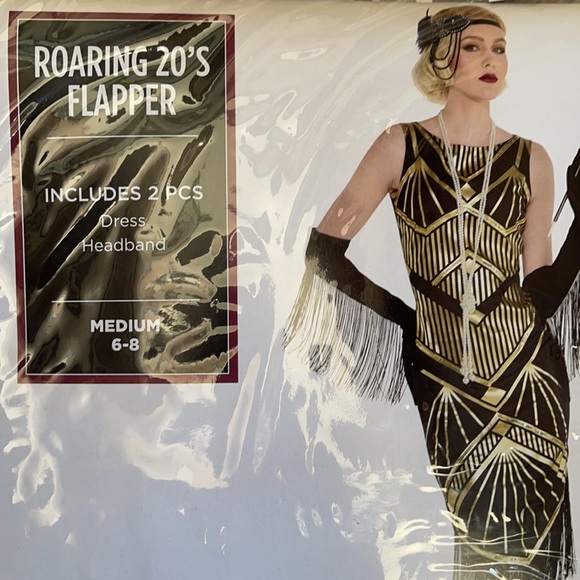 Roaring 20’s Flapper Adult Costume! New! - Picture 7 of 10